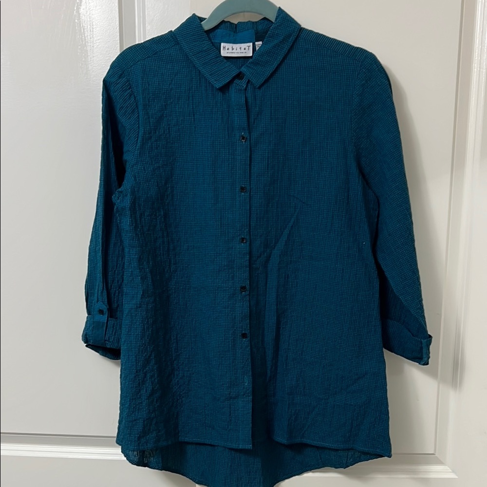 Habitat Deep Teal Button-Down Shirt